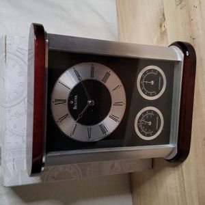 Bulova executive desk clock temperature B7590